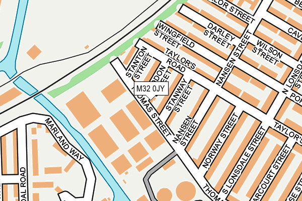 M32 0JY map - OS OpenMap – Local (Ordnance Survey)