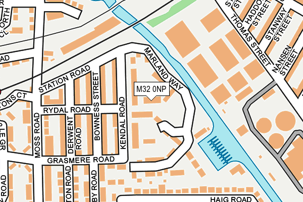 M32 0NP map - OS OpenMap – Local (Ordnance Survey)