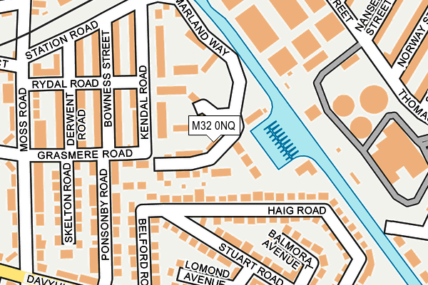 M32 0NQ map - OS OpenMap – Local (Ordnance Survey)