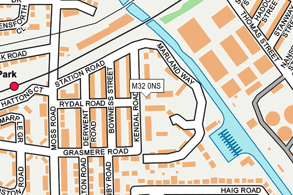 M32 0NS map - OS OpenMap – Local (Ordnance Survey)