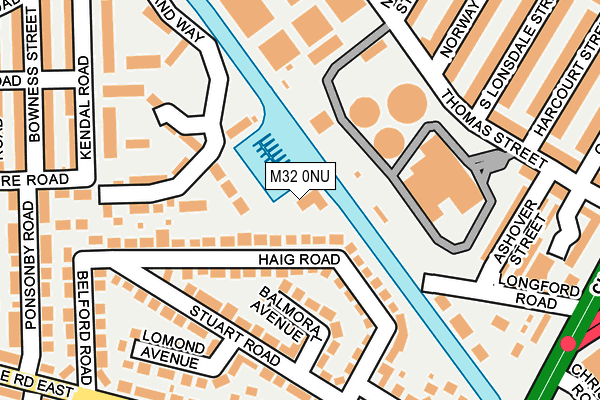 M32 0NU map - OS OpenMap – Local (Ordnance Survey)