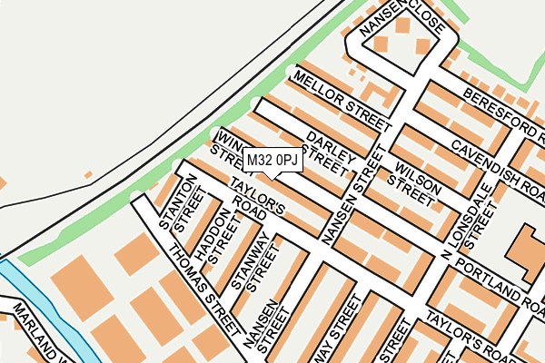 M32 0PJ map - OS OpenMap – Local (Ordnance Survey)