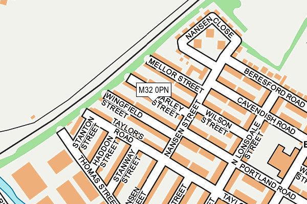 M32 0PN map - OS OpenMap – Local (Ordnance Survey)