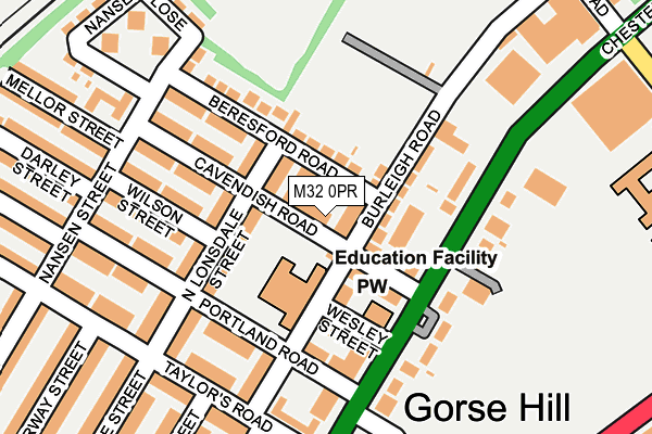 M32 0PR map - OS OpenMap – Local (Ordnance Survey)