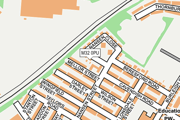 M32 0PU map - OS OpenMap – Local (Ordnance Survey)