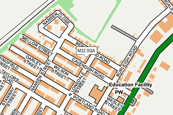 M32 0QA map - OS OpenMap – Local (Ordnance Survey)