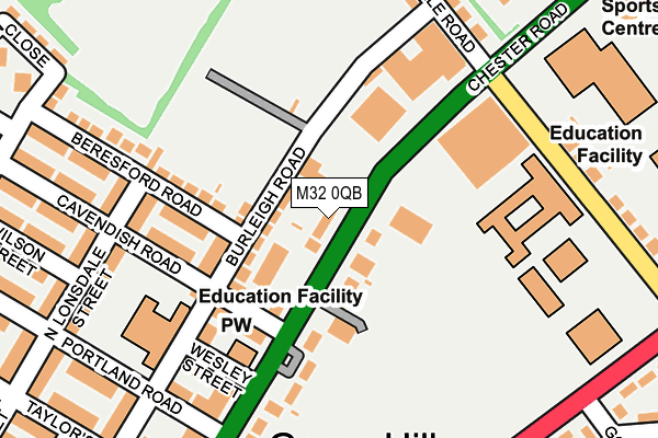 M32 0QB map - OS OpenMap – Local (Ordnance Survey)