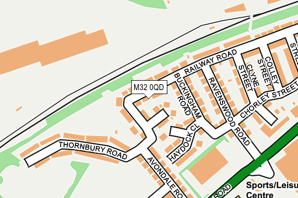 M32 0QD map - OS OpenMap – Local (Ordnance Survey)