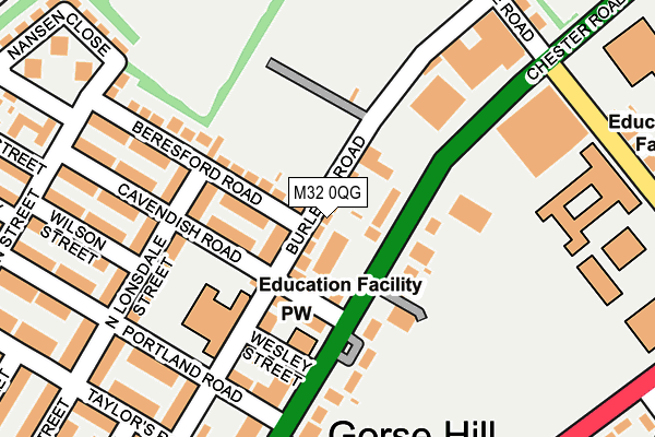 M32 0QG map - OS OpenMap – Local (Ordnance Survey)