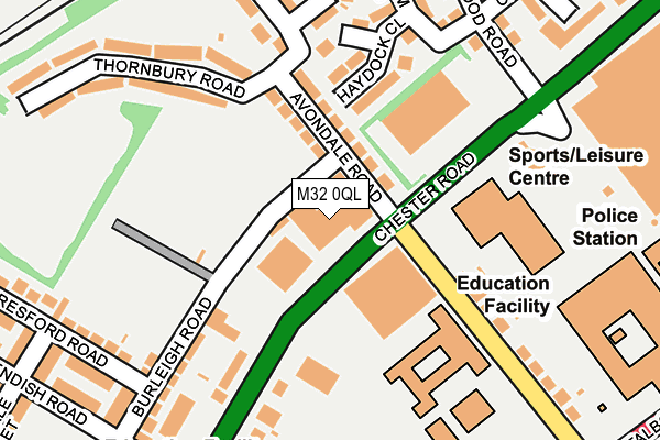 M32 0QL map - OS OpenMap – Local (Ordnance Survey)