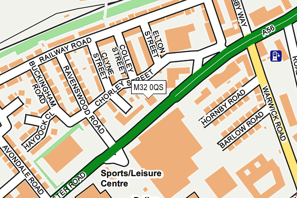 M32 0QS map - OS OpenMap – Local (Ordnance Survey)