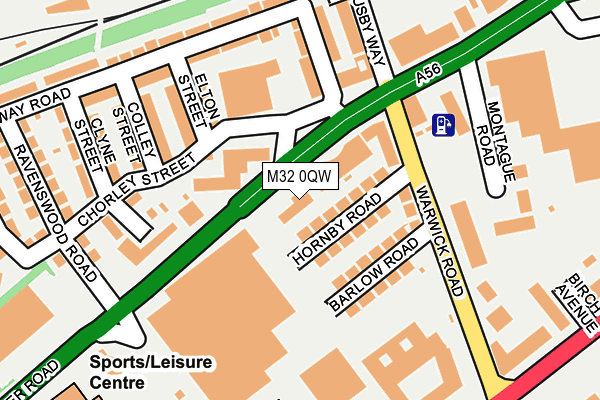 M32 0QW map - OS OpenMap – Local (Ordnance Survey)