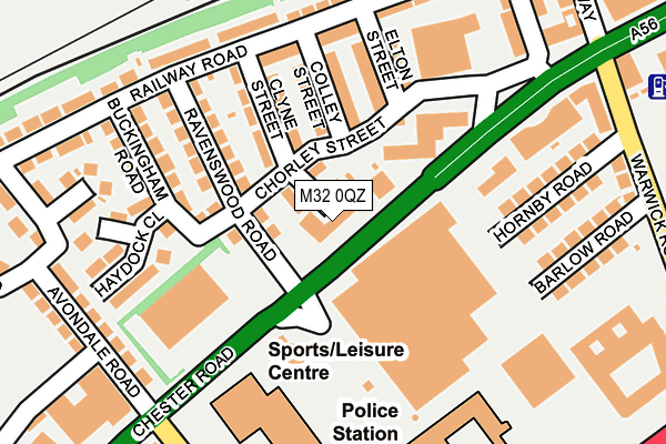 M32 0QZ map - OS OpenMap – Local (Ordnance Survey)