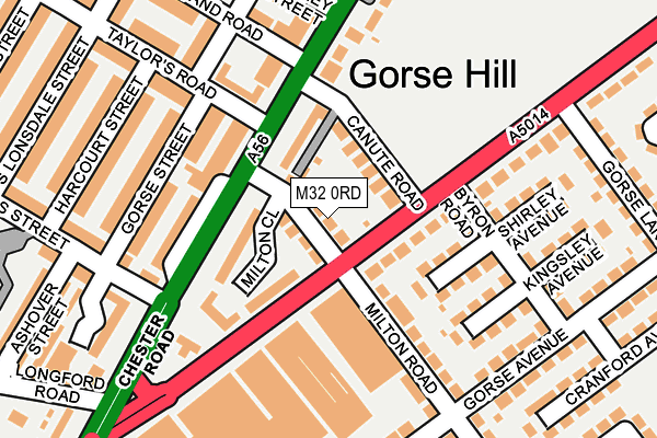 M32 0RD map - OS OpenMap – Local (Ordnance Survey)