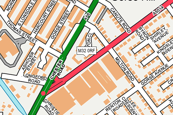 M32 0RF map - OS OpenMap – Local (Ordnance Survey)