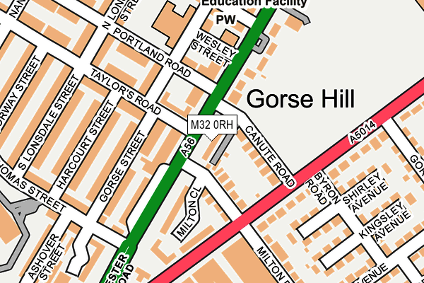 M32 0RH map - OS OpenMap – Local (Ordnance Survey)