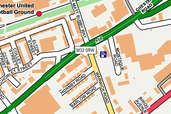 M32 0RW map - OS OpenMap – Local (Ordnance Survey)