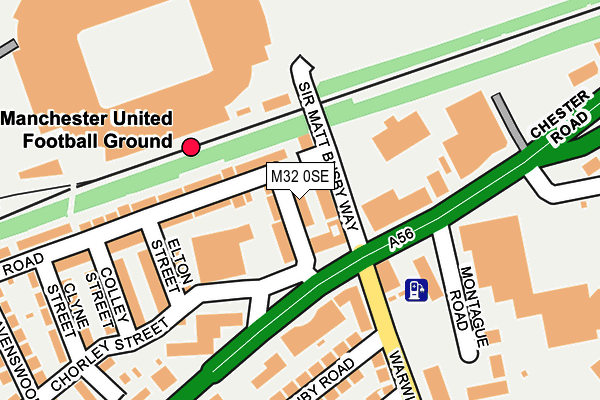 M32 0SE map - OS OpenMap – Local (Ordnance Survey)