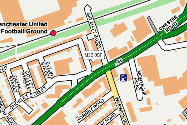 M32 0SF map - OS OpenMap – Local (Ordnance Survey)