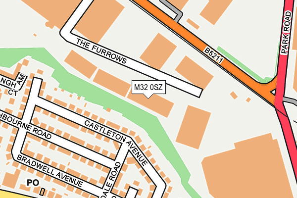 M32 0SZ map - OS OpenMap – Local (Ordnance Survey)