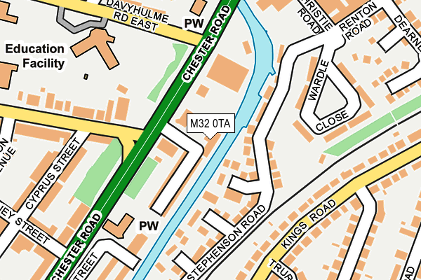 M32 0TA map - OS OpenMap – Local (Ordnance Survey)