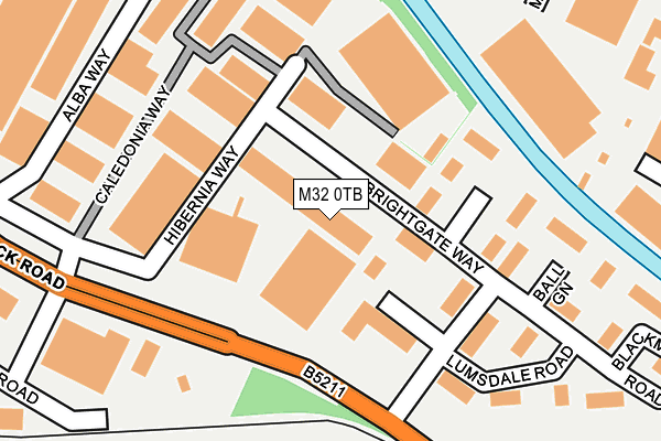 M32 0TB map - OS OpenMap – Local (Ordnance Survey)