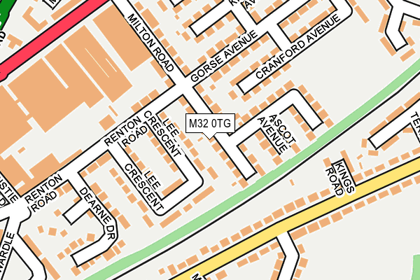 M32 0TG map - OS OpenMap – Local (Ordnance Survey)