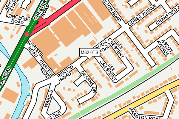 M32 0TS map - OS OpenMap – Local (Ordnance Survey)