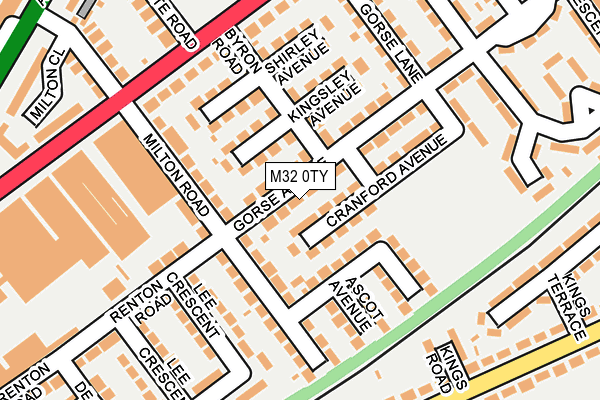 M32 0TY map - OS OpenMap – Local (Ordnance Survey)