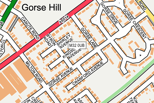 M32 0UB map - OS OpenMap – Local (Ordnance Survey)