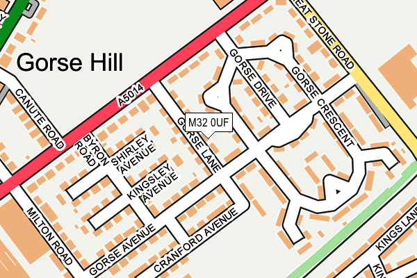 M32 0UF map - OS OpenMap – Local (Ordnance Survey)