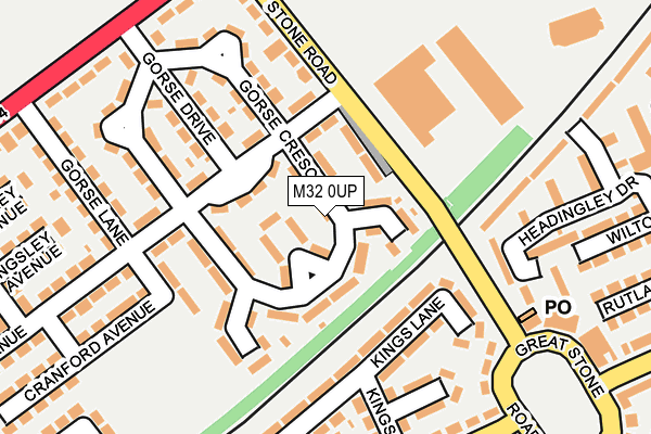 M32 0UP map - OS OpenMap – Local (Ordnance Survey)