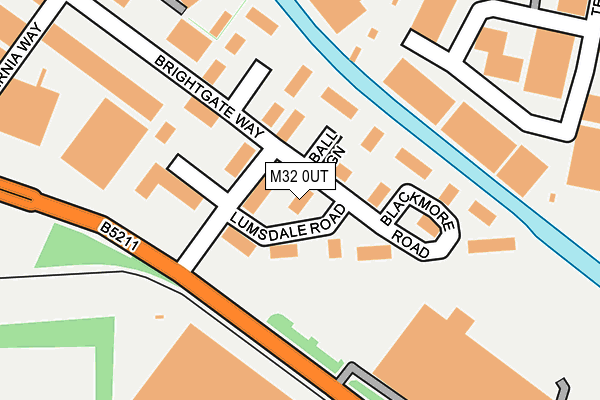 M32 0UT map - OS OpenMap – Local (Ordnance Survey)