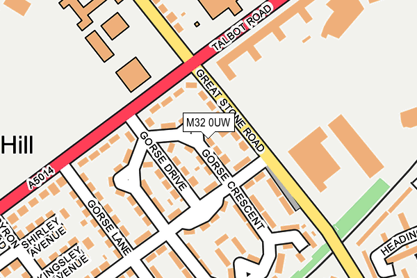 M32 0UW map - OS OpenMap – Local (Ordnance Survey)