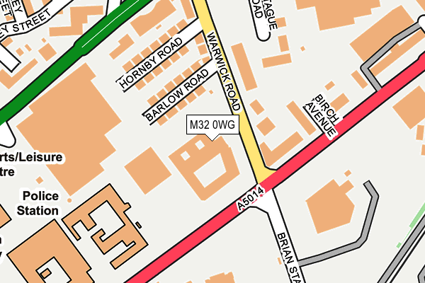 M32 0WG map - OS OpenMap – Local (Ordnance Survey)