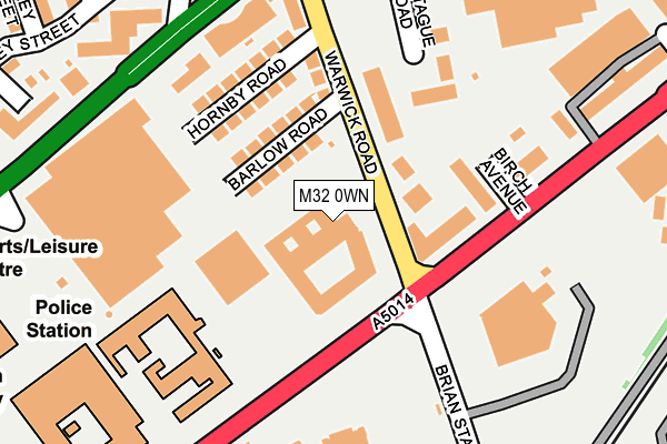 M32 0WN map - OS OpenMap – Local (Ordnance Survey)