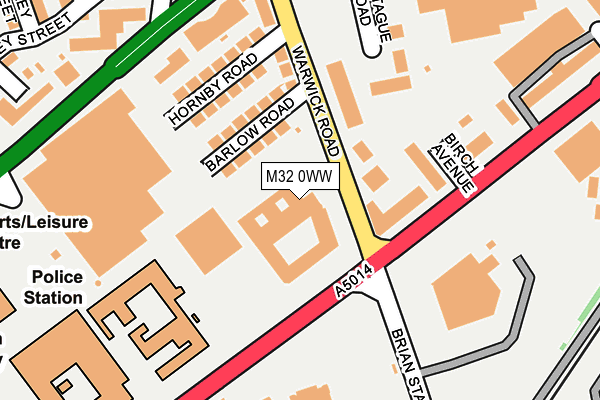 M32 0WW map - OS OpenMap – Local (Ordnance Survey)