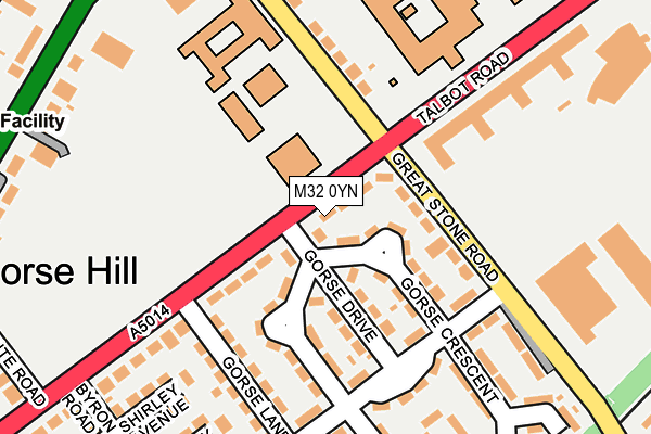 M32 0YN map - OS OpenMap – Local (Ordnance Survey)