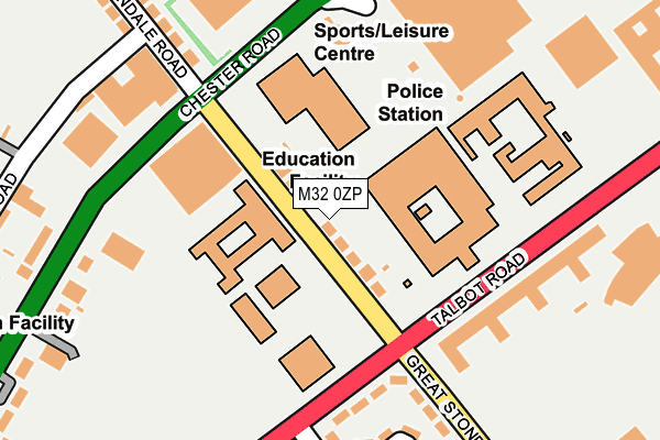 M32 0ZP map - OS OpenMap – Local (Ordnance Survey)