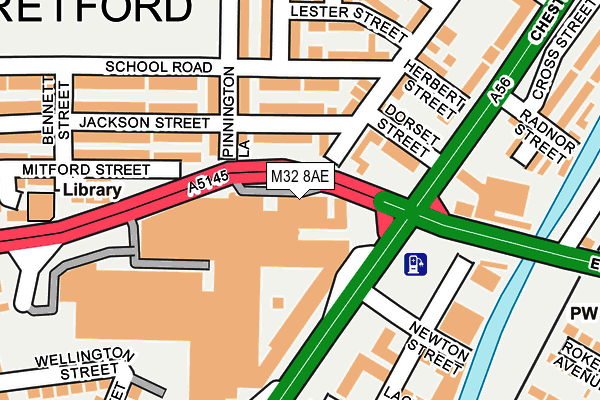 M32 8AE map - OS OpenMap – Local (Ordnance Survey)