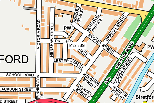 M32 8BG map - OS OpenMap – Local (Ordnance Survey)