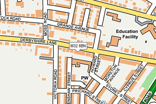 M32 8BN map - OS OpenMap – Local (Ordnance Survey)