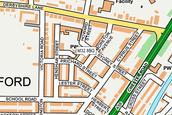 M32 8BQ map - OS OpenMap – Local (Ordnance Survey)