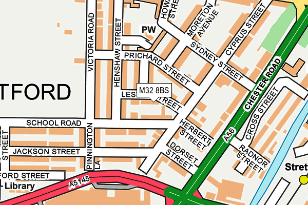 M32 8BS map - OS OpenMap – Local (Ordnance Survey)