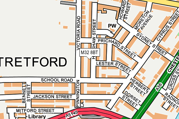 M32 8BT map - OS OpenMap – Local (Ordnance Survey)