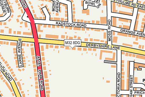 M32 8DG map - OS OpenMap – Local (Ordnance Survey)