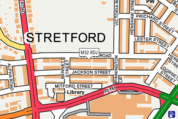 M32 8DJ map - OS OpenMap – Local (Ordnance Survey)