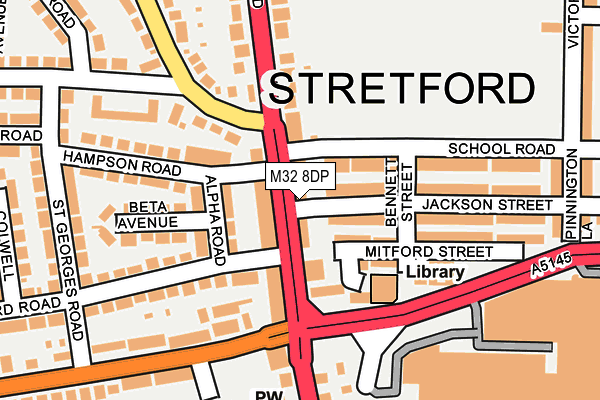 M32 8DP map - OS OpenMap – Local (Ordnance Survey)