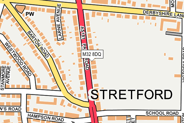 M32 8DQ map - OS OpenMap – Local (Ordnance Survey)