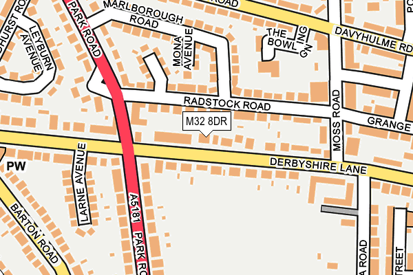 M32 8DR map - OS OpenMap – Local (Ordnance Survey)